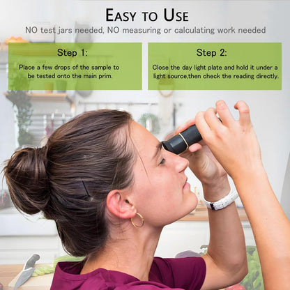 Handheld Alcohol Refractometer,V·RESOURCING 0~80% Alcohol Content Measurement Tool Tester for Spirits Distilled Ethanol with Water Like Whiskey, Brandy;Used in Scientific Research, Alcohol Purchase