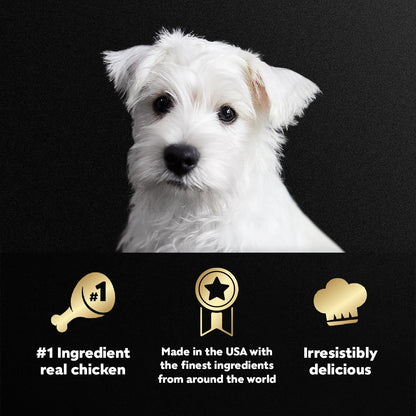 Cesar Puppy Wet Dog Food Classic Loaf in Sauce Chicken & Beef Recipe, 3.5 oz. Easy Peel Trays (24 Count, Pack of 1)
