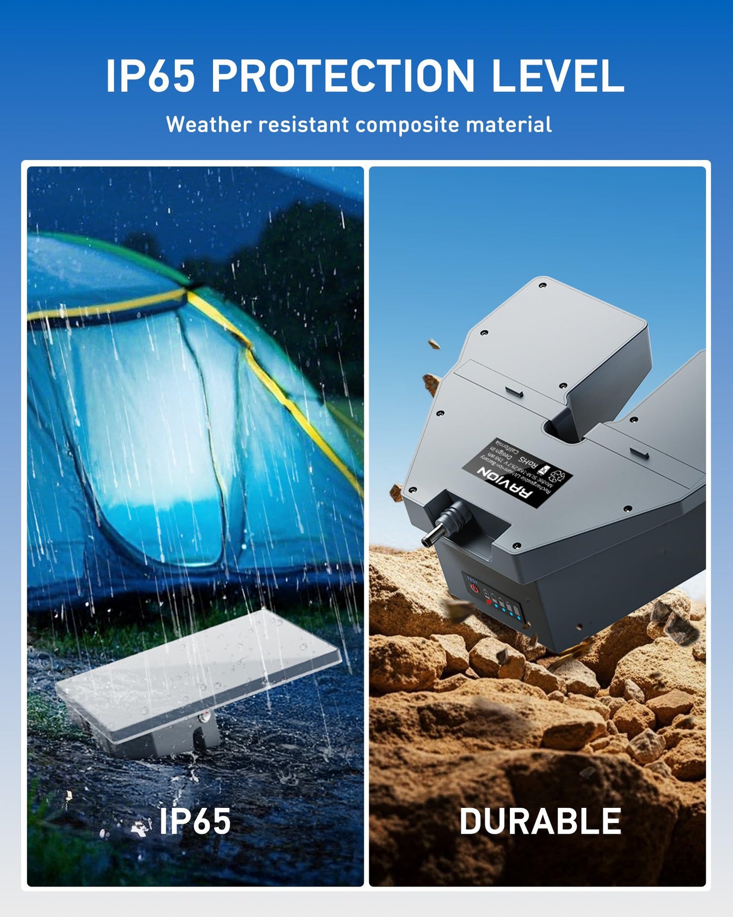 RAVION® Battery for Starlink Mini, Clip-On Design, Outdoor Use, 158 Wh Capacity, IP65 Waterproof, 6-9 Hours Runtime
