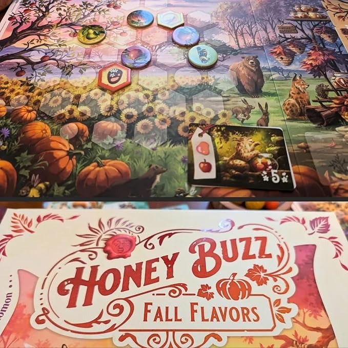 Honey Buzz Fall Flavors Standard Edition - Strategic Worker Placement Board Game Expansion Autumn-Themed Add-On for 1-4 Players Ages 10+