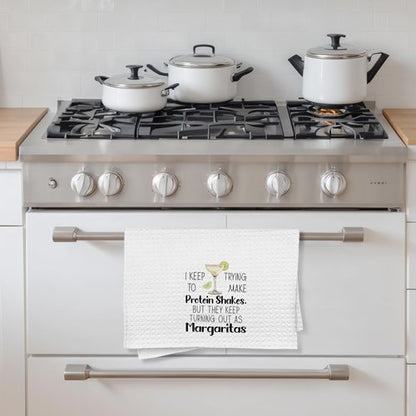 INDAJEDN Funny Margarita Gifts Kitchen Towels, Funny Dish Tea Bar Towels for Kitchen Home Bar, Margarita Decor, 16x24 Inches