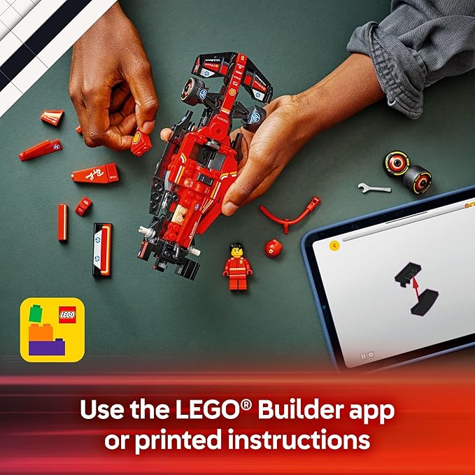 LEGO Speed Champions Ferrari SF-24 F1 Race Car Toys - Building Sets for Kids Boys &amp Girls Ages 10+ - Ferrari F1 Model Car Kits for Display or Play - Gift Ideas for Birthdays and Fans - 77242