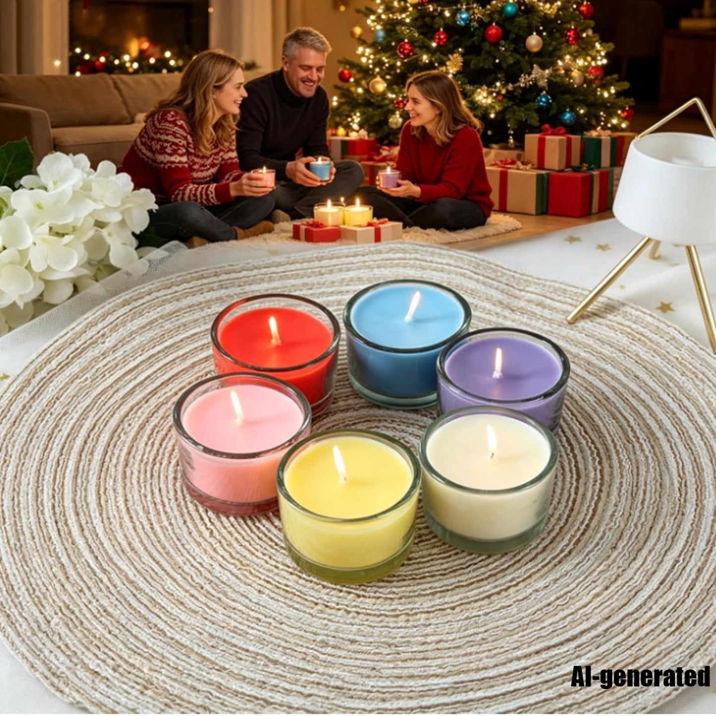 Mini Scented Candle Gift Set, Smokeless Glass Cup Tealight Candles with Assorted Fragrances, Ideal for Home Decor, Romantic Moments, Holidays & Housewarming Gifts (Pink)