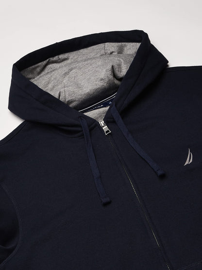 Nautica Men's Anchor Fleece Full-Zip Hoodie, True Navy, Small