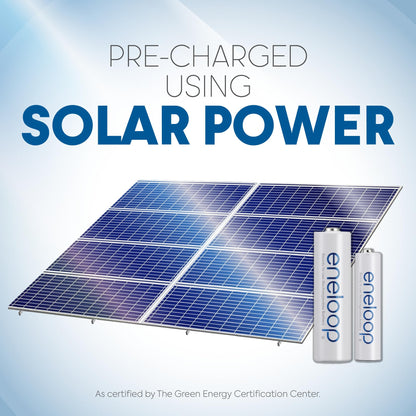 Eneloop Panasonic BK-3MCCA4BA AA 2100 Cycle Ni-MH Pre-Charged Rechargeable Batteries, 4-Battery Pack