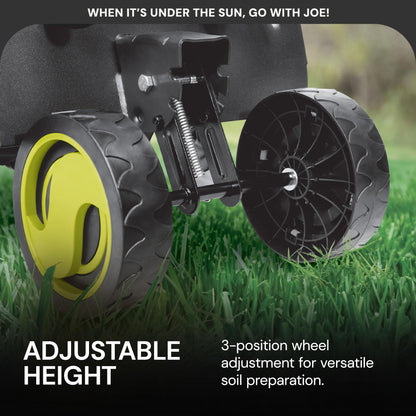 Sun Joe Corded Electric Garden Tiller & Cultivator with Steel Tines, 16 Inch, 12-Amp Motor - Heavy-Duty Tilling Machine for Lawn, Yard, and Gardening Care, TJ603E
