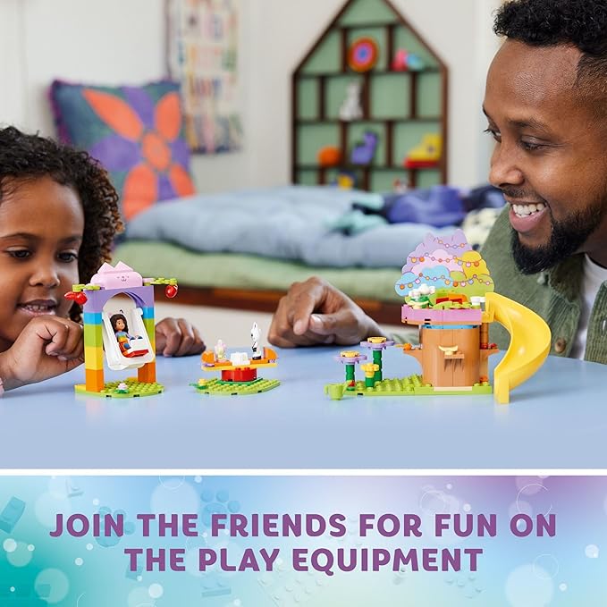 LEGO Gabby's Dollhouse Kitty Fairy’s Garden Party 10787 Building Toy with Tree House Swing Slide and Merry-Go-Round Includes Gabby and Pandy Paws Birthday Gift Sensory Toy for Kids Ages 4 and up