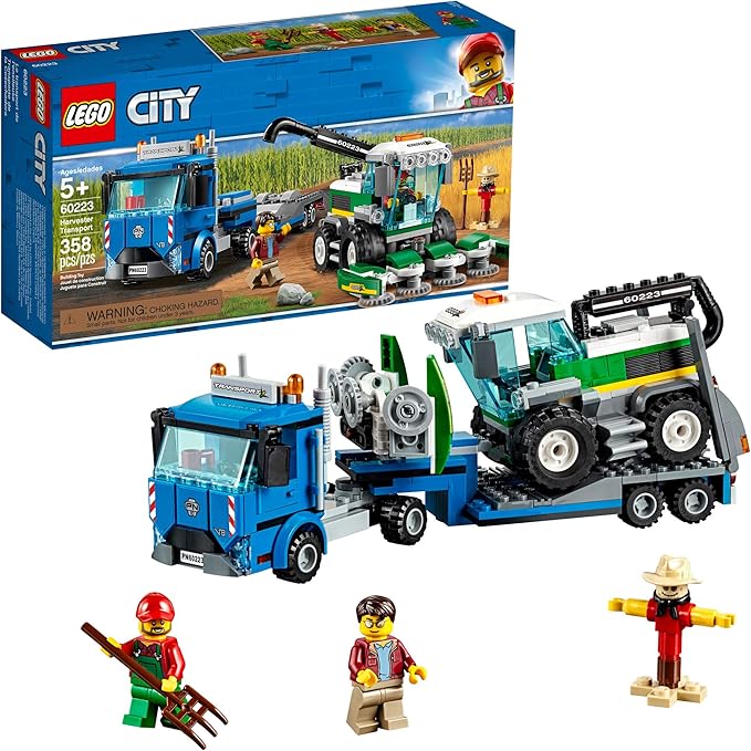 LEGO City Great Vehicles Harvester Transport 60223 Building Kit (358 Pieces)