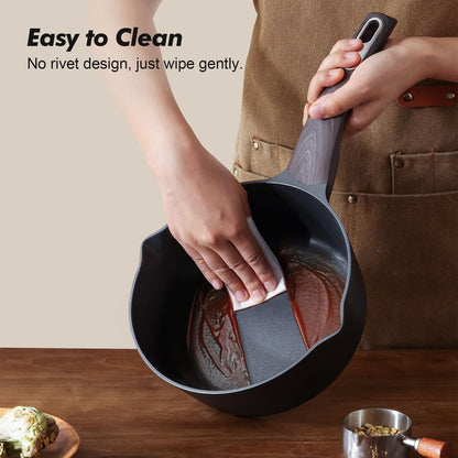 SENSARTE Nonstick Sauce Pan with Lid, 2.0 Quart Small Saucepan, Multipurpose Cooking Pot with Stay Cool Handle, Non toxic Kitchen Sauce Pot, Non stick Small Pot, Induction Comptable, PFOA Free