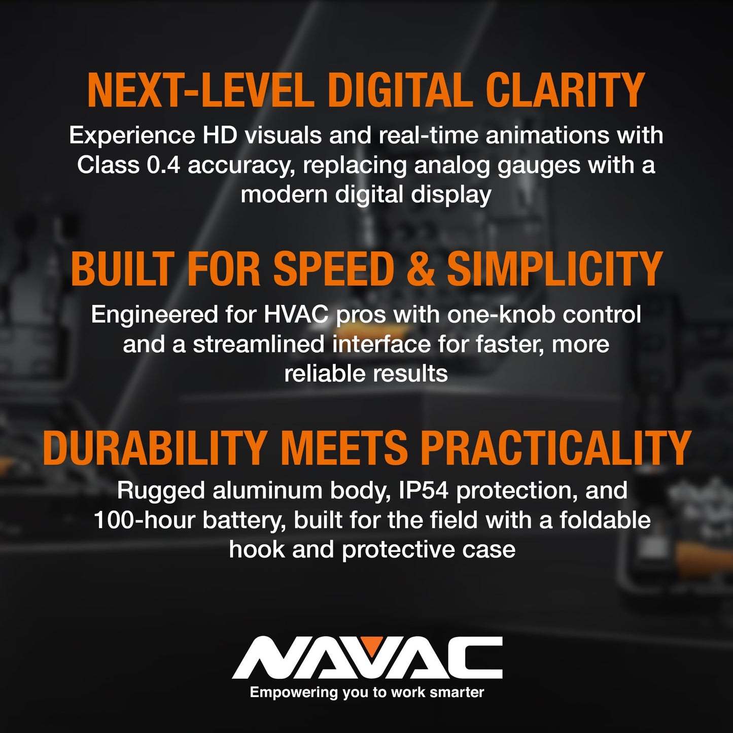 NAVAC N2DX FLEX-X Manifold Gauge Set -HD Color Graphic Interface, Digital Display, A2L Compatible, 72 Refrigerant Support, Rechargeable 100hr Battery, Durable Aluminum Body -Ideal for HVAC Technicians