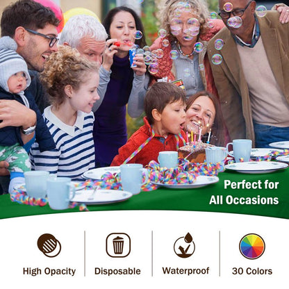 Exquisite 12-Pack Premium Plastic Tablecloth Pack of 12 Premium Plastic Tablecloth 54 Inch x 108 Inch Rectangle Table Cover - Emerald Green