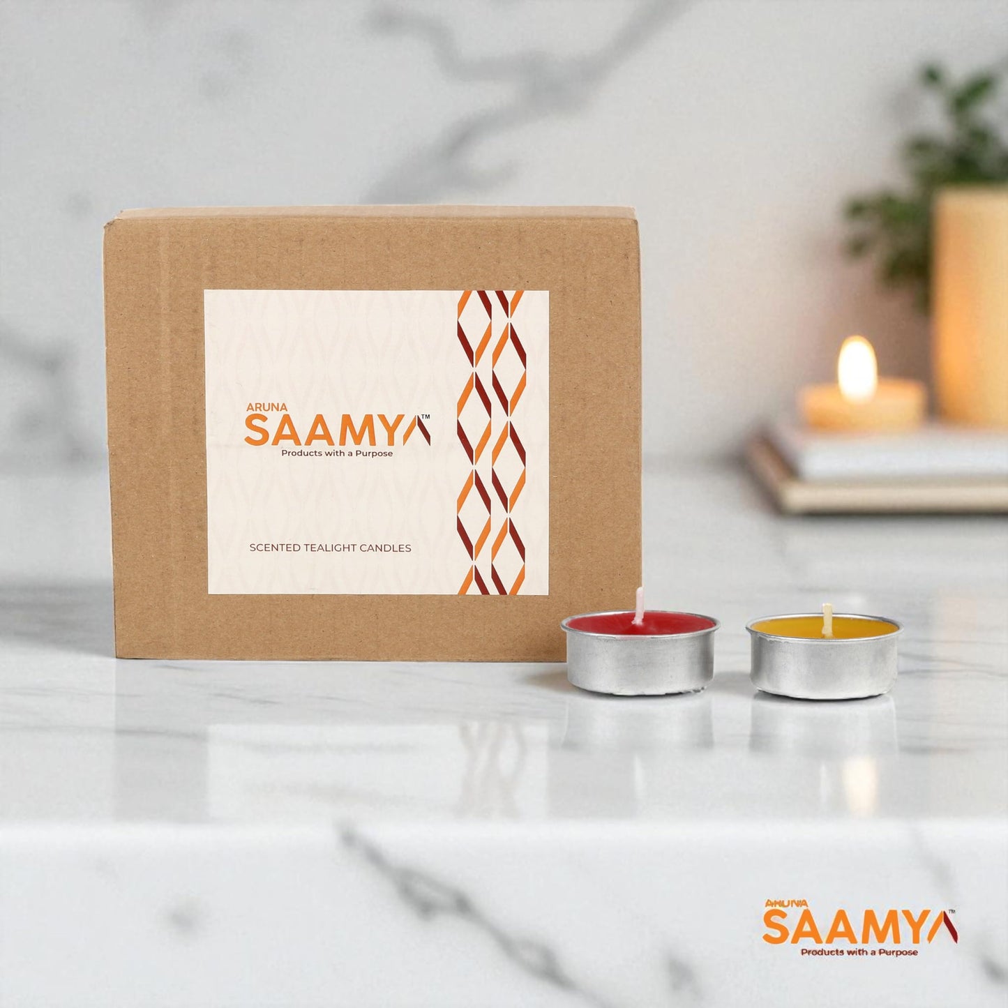 ArunaSAAMYA Handcrafted Scented Tealight Candle I Combo Pack I Rosy Radiance + Vanilla Serenade I Set of 40 (37 cm X 15 cm Each) I 12 GMS Each I Upto 3.5 Hours Burn Time Each