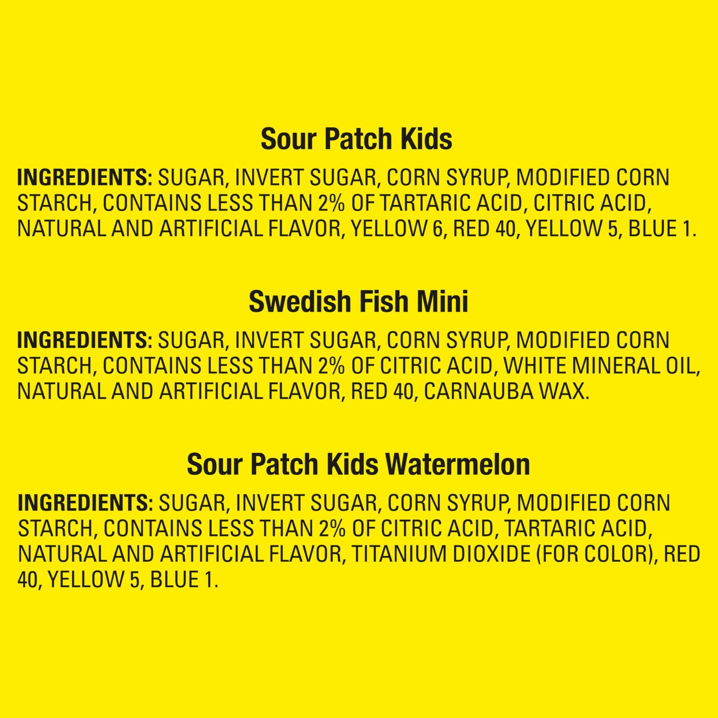 SOUR PATCH KIDS & SWEDISH FISH Mini Halloween Candy Variety Pack, Bulk Candy, 100 Trick or Treat Bags