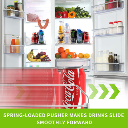 Drink Organizer for Fridge, Soda Can Dispenser for Refrigerator, Automatic Drink Dispenser for Fridge Holds up to 25 Cans, 5 Row