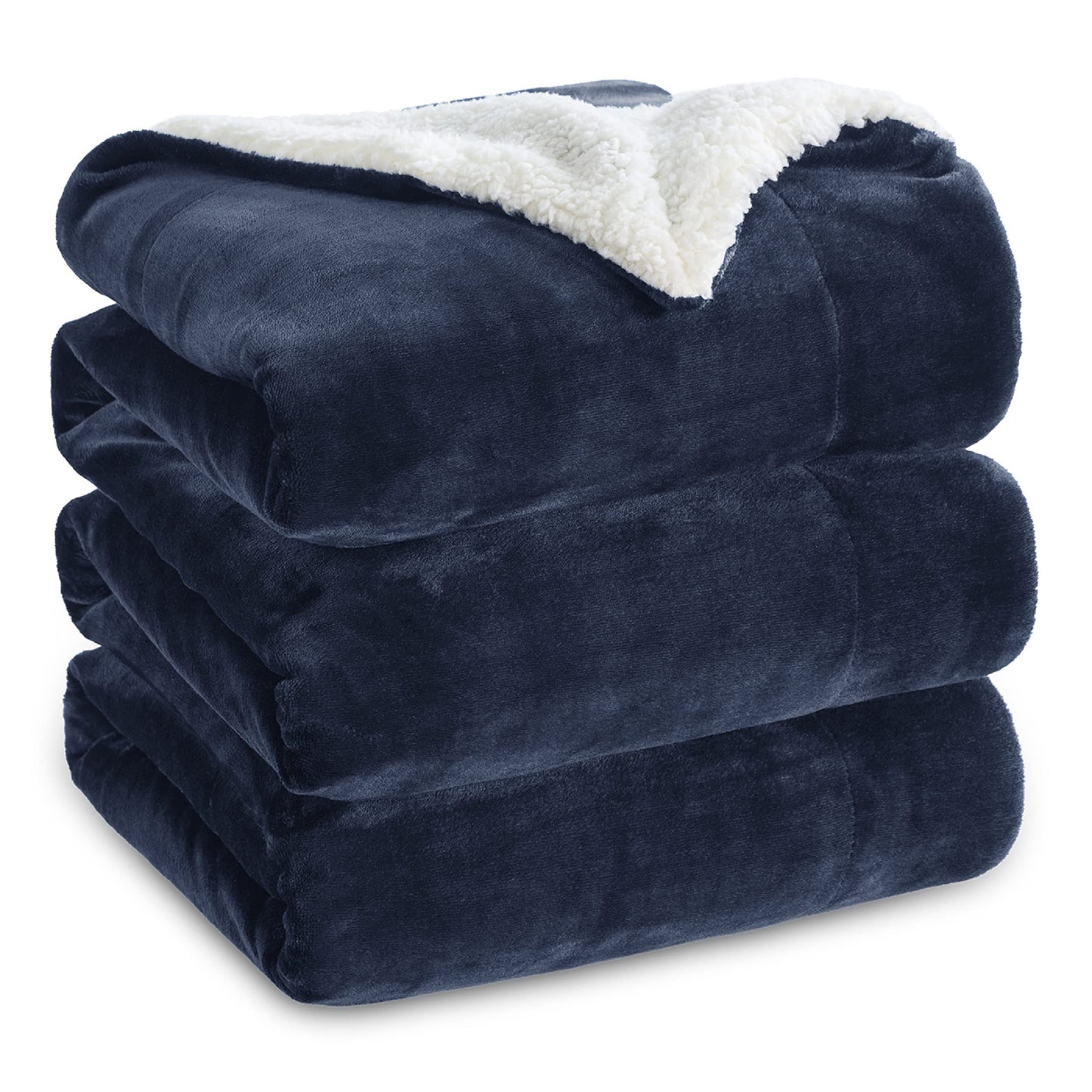 Bedsure GentleSoft Sherpa Fleece Blankets Queen Size for Bed - Thick and Warm, Soft Fuzzy Plush Queen Blanket for Winter, Grey, 90x90 Inches