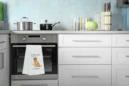GOLDEN RETRIEVER Kitchen Towels - Soft, Highly Absorbent - GOLDEN RETRIEVER Gifts - Dish & Tea Towels - Reusable, Quick Drying - 100% Natural Cotton - For Pet Lovers