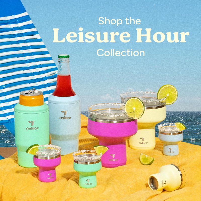 REDUCE Saltini 16 oz Cocktail Tumbler - Insulated Margarita Tumbler with Lid - Keeps Drinks Cold for 10 Hours - 360 Sippable Martini Glass Alternative - Shatterproof, Perfect for Parties - Saltwater