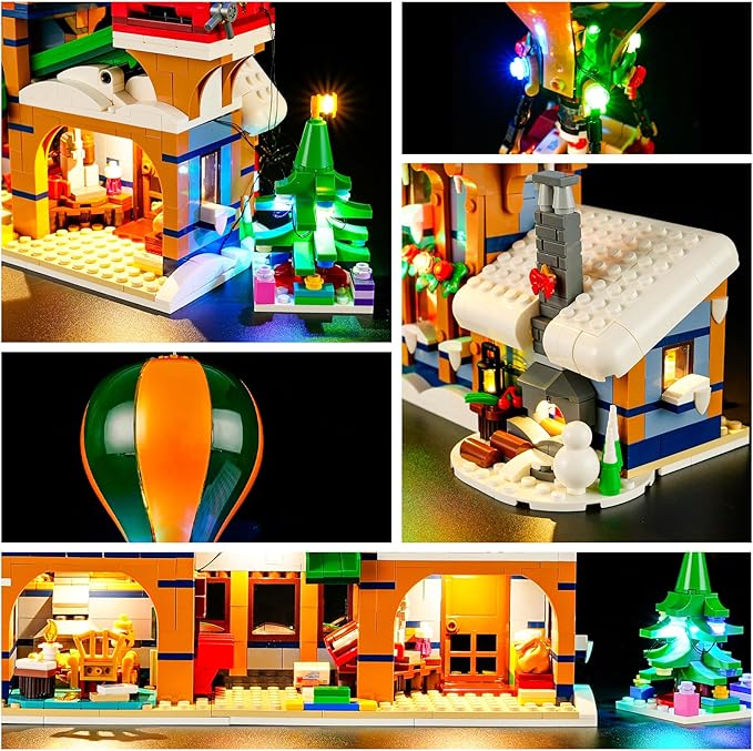 YEABRICKS LED Light for 10339 Icons Santa's Post Office Building Blocks Model (Building Set NOT Included)