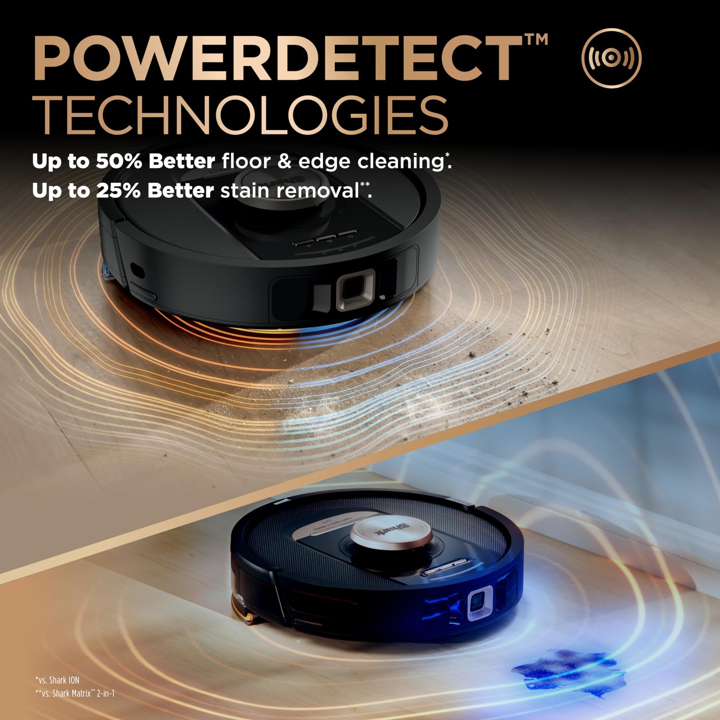 Shark Robot Vacuum & Mop Combo, PowerDetect NeverTouch Pro, Self-Emptying, Self-Refill with Self-Clean Pad Wash & Dry, 60-Day Debris Capacity, 30-Day Refill Tank, 5 PowerDetect Technologies, RV2820ZE