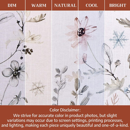 Maison d' Hermine Table Cloth Rectangle Table 100% Cotton 60 x 90 Inches Fall Tablecloth Reusable Everyday Use for Thanksgiving Christmas Decorations Dining Farmhouse Party (Ice Florals)