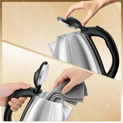 DEZIN Electric Kettle Upgraded, BPA Free 2L Stainless Steel Tea Kettle, Fast Boil Water Warmer with Auto Shut Off and Boil Dry Protection Tech for Coffee, Tea, Beverages