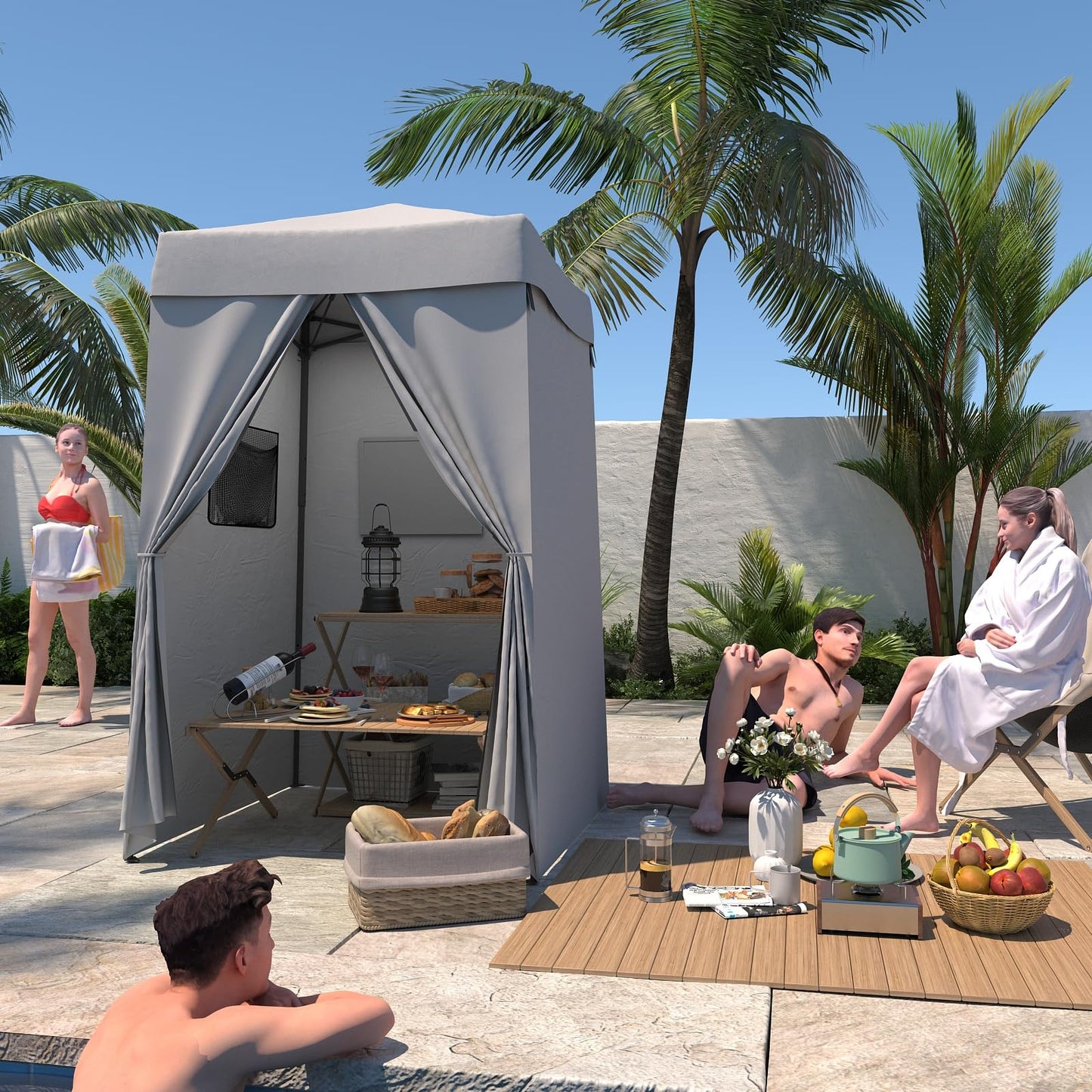 EAGLE PEAK Flex Ultra Compact 4x4 Pop-up Canopy with 15 Pods Hydroponics Growing System