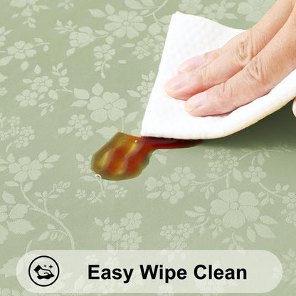 Smiry Rectangle Table Cloth, Waterproof Heavy Duty Vinyl Tablecloths, Wipeable Washable Table Cover for Kitchen and Dining Room (Grass Green, 60" X 120")