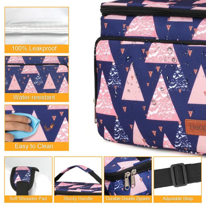 Coreskin Insulated Lunch Box for Adults, 15L Leakproof Cooler Bag with Multi Pockets, Adjustable Strap, Ideal for Work, Beach & Picnic