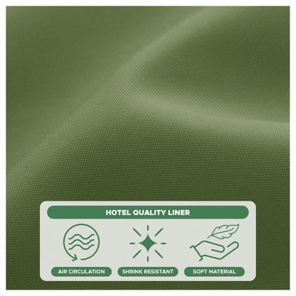 Biscaynebay Hotel Quality Fabric Shower Curtain Liners 72 Inch by 72 Inch, Sage Water Resistant Bathroom Curtains Rust Resistant Grommets & Weighted Bottom Hem Machine Washable