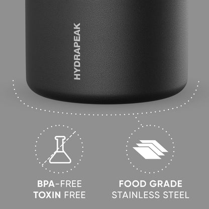 Hydrapeak 25oz Stainless Steel Vacuum Insulated Food Jar | Kids Jar for Hot Food and Cold Food, Wide Mouth Leak-Proof Soup Jar for Adults, 10 Hours Hot and 16 Hours Cold (Stone)