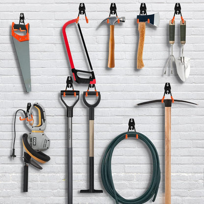KURUI Heavy Duty Wall Hook - Versatile Tool & Garden Hose Holder | 2 Pack Metal Storage Hangers