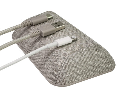 Smartish® Magnetic Cord Holder - Cable Wrangler Organizer with Magnet Clips for Charger Management on Desktop, Nightstand, or Side Table for All Cables, USB-C, Lightning Cables - Lightly Toasted Beige