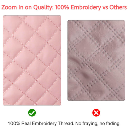 CLOUDWINGS Gifts for Women Girls Initial Travel Duffle Bag Quilted Weekender Carry-On Overnight with Cosmetic Bag, Gym Bag with Shoe Compartment, Pink K