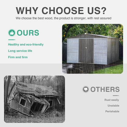 Jaxenor 5x3 FT Outdoor Wood Storage Shed, Garden Tool Shed with Windows, Outside Storage Shed Waterproof for Backyard, Garden, Patio, 4 Vents (Without Floor) Gray