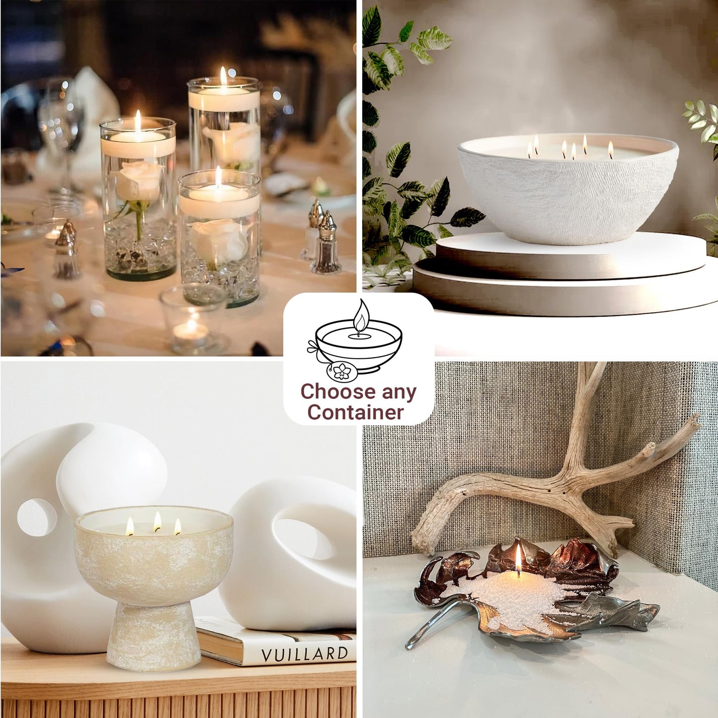 Pearled Candle Sand Gift Set - 18oz Sand Wax, 30 Wicks, 2X Natural Fragrance Oils + Free Large Glass Jar Included - Smoke-Free Powder Snow Candles, Upto 120 Hours Burn Time - DIY Candle Making Kit