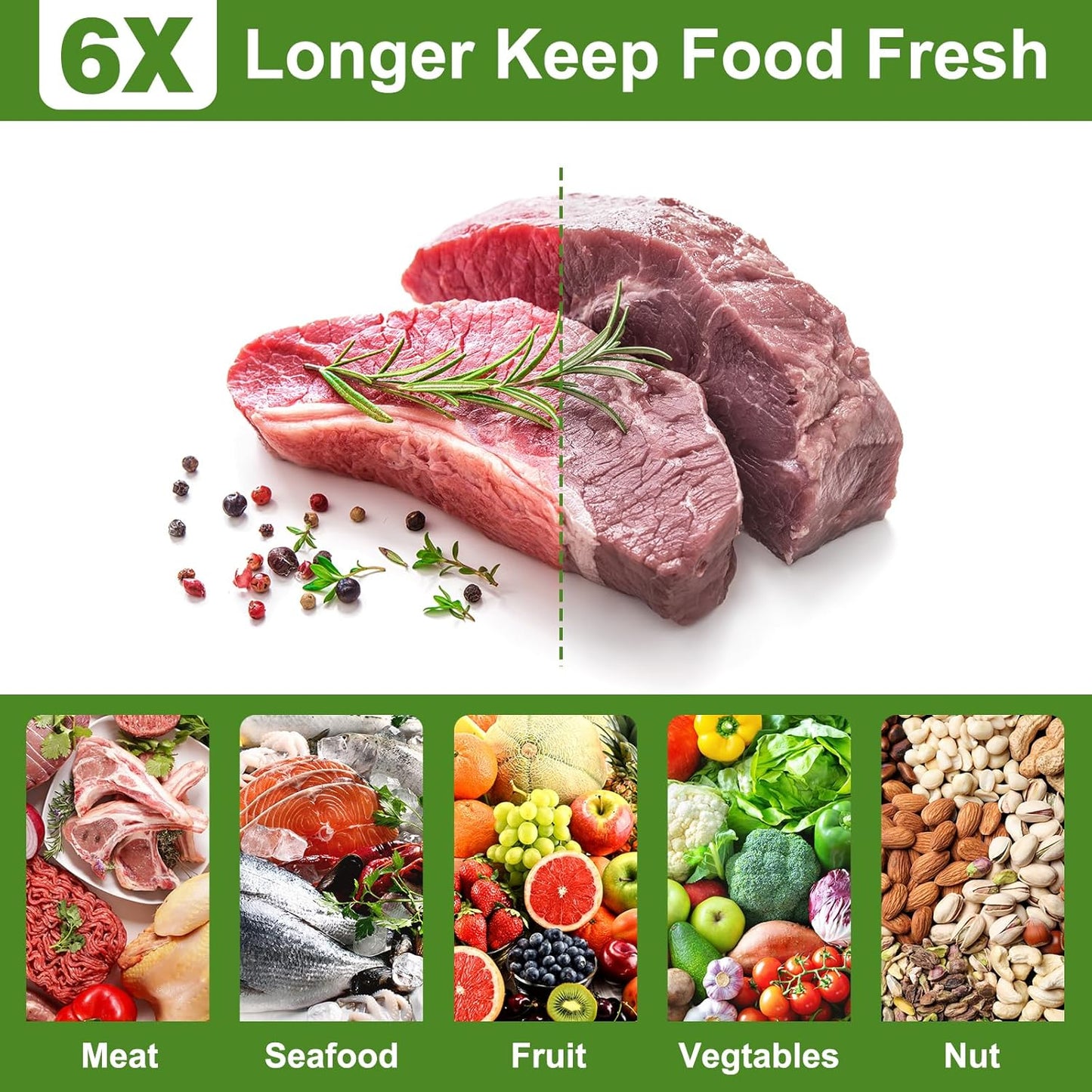 Vacuum Sealer Bags - 150 Precut Food Saver Bags | BPA Free, Puncture Resistant, Meal Prep Sizes