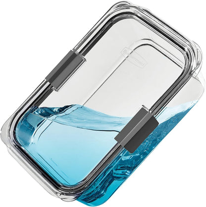 Rubbermaid Brilliance Large Food Storage Container - 9.6 Cup, BPA-Free, Leak-Proof & Clear