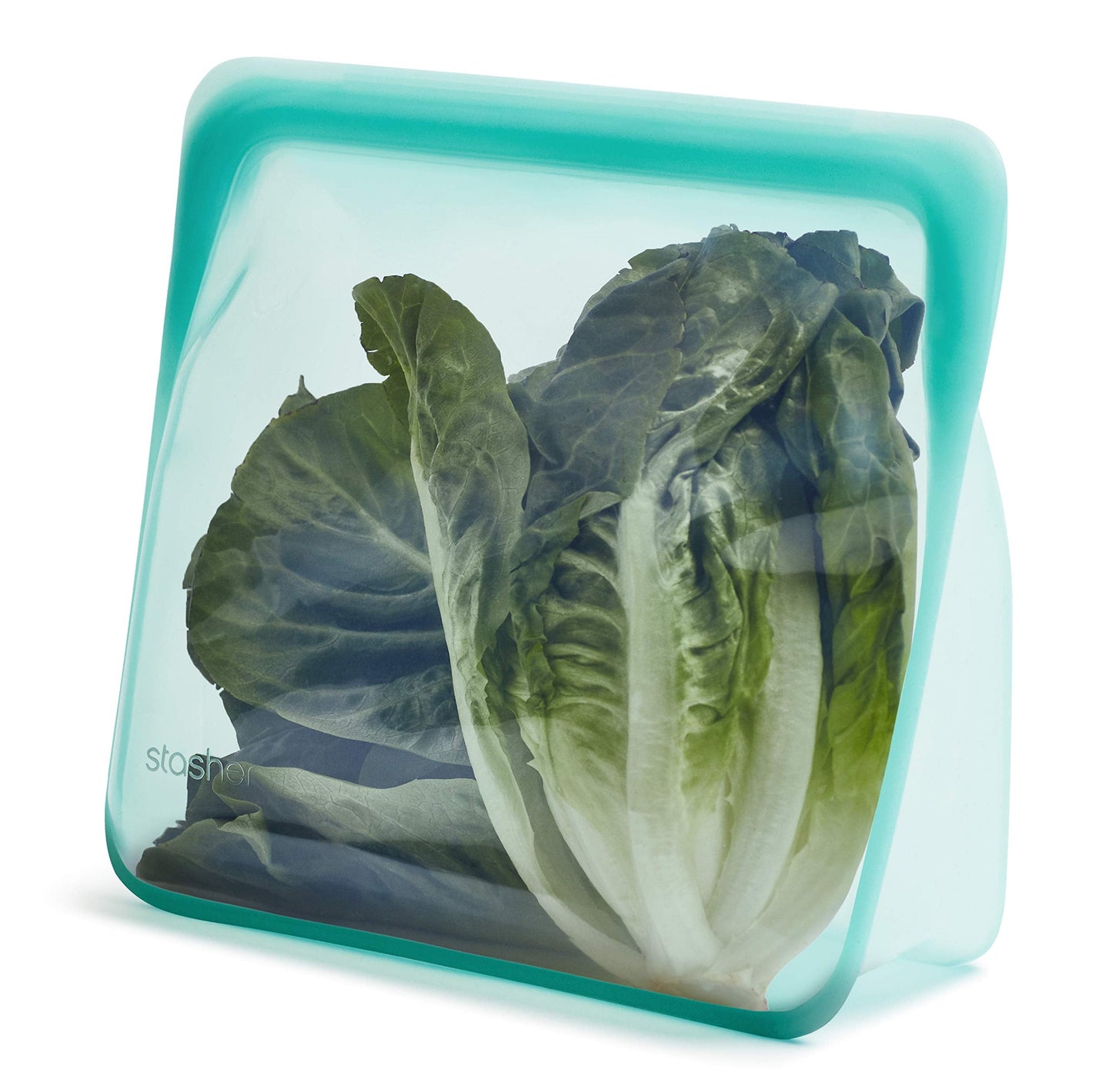Stasher Silicone Reusable Storage Bag, Stand-Up Mega Bag, Reusable Freezer Bags, Microwave, Dishwasher, Oven Safe, Sous Vide, Premium Lunch Container, Eco Friendly, Food Storage Bags, 104 oz, Aqua