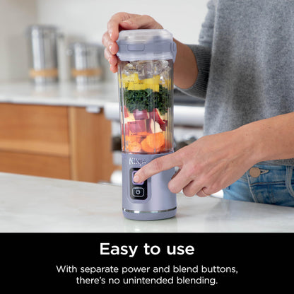 Ninja BC151BK Blast Portable Blender, Cordless, 18oz. Vessel, Personal Blender-for Shakes & Smoothies, BPA Free, Leakproof-Lid & Sip Spout, USB-C Rechargeable, Dishwasher Safe Parts, Black