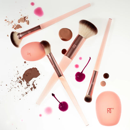 Real Techniques Cherry On Top Mini Marshmallow Puff Trio, Mini Makeup Puffs For Concealer & Foundation, Spot Correcting & Blending, Dry Use Beauty Sponge, Travel Size, Vegan & Cruelty-Free, 3 Count