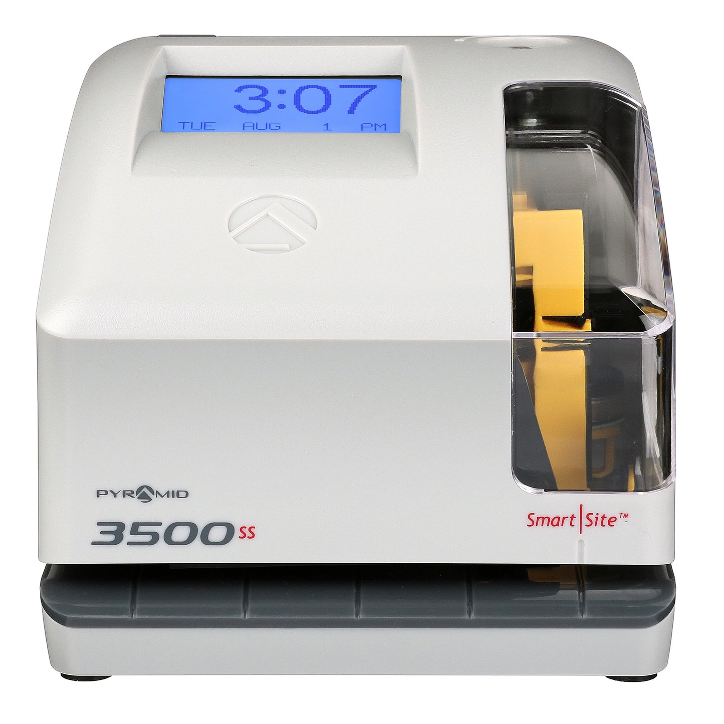 Pyramid Time Systems - 3500SS Employee Automatic Time Clock Bundle for Payroll Tracking and Attendance Management, Punch Clock with SmartSite Alignment, 25 Time Cards, 1 Ribbon and 2 Security Keys