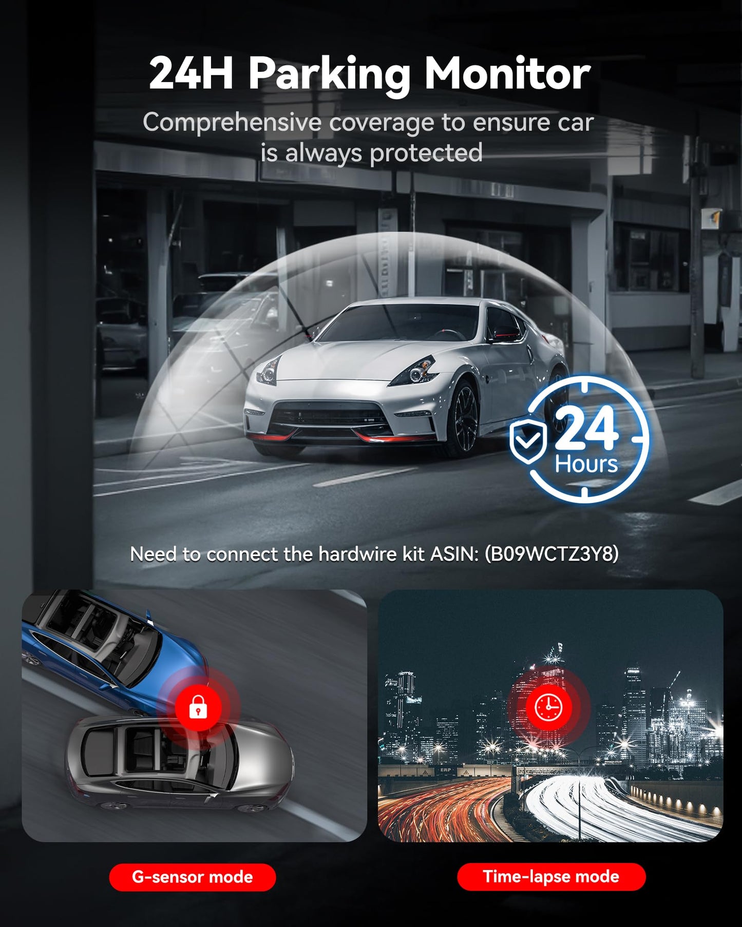 REDTIGER 4K Dash Cam Front and Rear, STARVIS 2 Sensor, Touch Screen 3.18", 128GB Card Included, Voice Control, 5.8GHz WiFi Car Dash Camera, GPS, Night Vision, Emergency Lock, Parking Mode (F7N Touch)