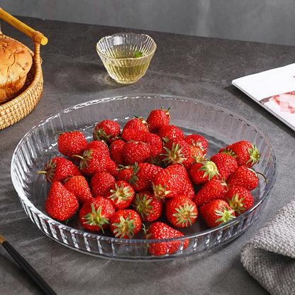 TRBIDRBO 10 Inch - Glass Pie Plates Deep Pie Pans for Baking and Serving, Clear