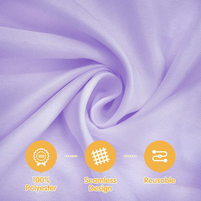 BRILLMAX 8 Pack Lavender Tablecloths 70 x 120 Inch for 6ft & 8ft Rectangle Tables - 150 GSM Polyester Fabric, Universal Fit, Water, Stain & Wrinkle Resistant Cloth Cover for Wedding Banquet Dining