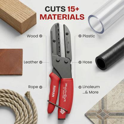 Ronan Multi-Cut 401 Cutting Tool - Wood, Box, Branch, Plant, Plastic, Rope, Leather, Linoleum, Rubber Cutter, DIY Utility All Purpose Multi-Cutting Device