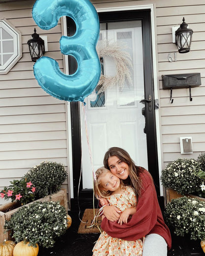 Pearlescent Blue 9 Balloon, Number Balloons 40 Inch, 9th Giant Birthday Decorations for Boys Girls, 19th 29th Party Decorations Supplies, Number 9 Balloon