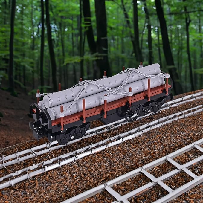 6IN1 City Freight Train Car Building Set DIY Toys for Teens and Adults Compatible with Lego 630 Building Accessory (Tanker Cart)