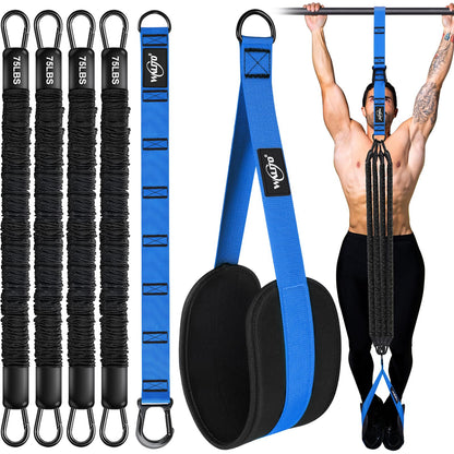 Pull Up Assistance Bands, Heavy Duty Resistance Bands for Pull Up Bar, Pull Up Assist Band with Feet Rest, Pull Up Assist Band Strength Training Workout Equipment, Height Adjustable