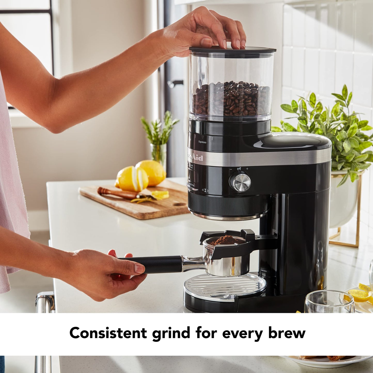 KitchenAid Burr Coffee Grinder, KCG8433, Onyx Black