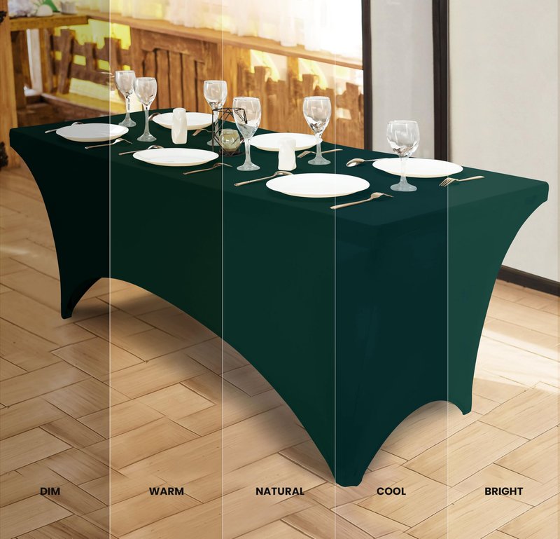 Utopia Kitchen Spandex Tablecloth 10 Pack [6FT, Hunter Green] Tight, Fitted, Washable and Wrinkle Resistant Stretch Table Cloth Rectangle Cover for Trade Show, Weddings & Parties [72Lx30Wx30H Inch]